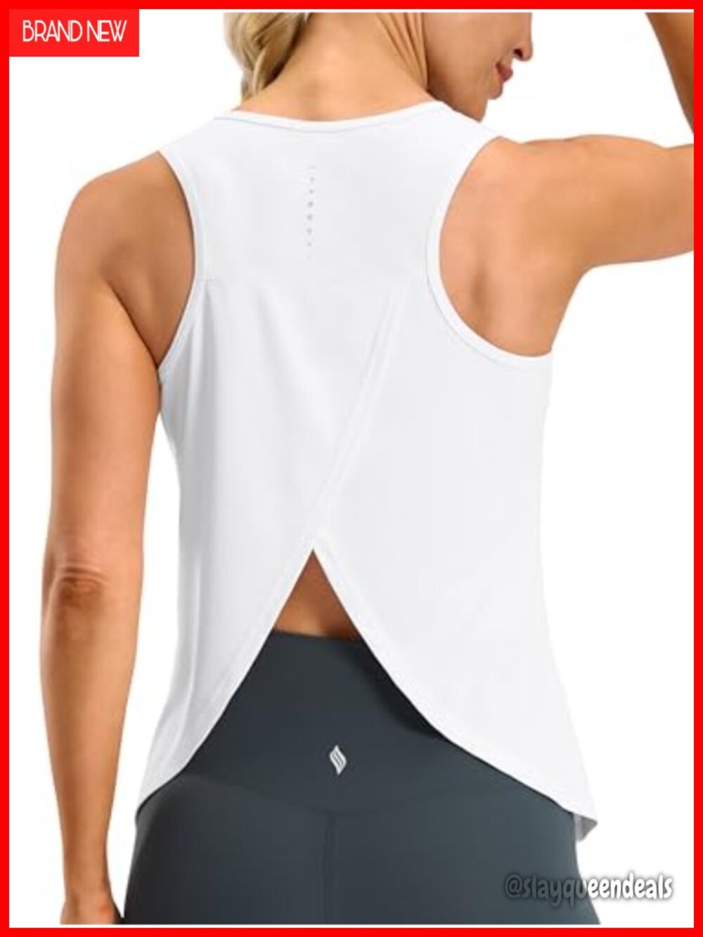 SANTINY Open Back Racerback Workout Tank Top Quick Dry Athletic